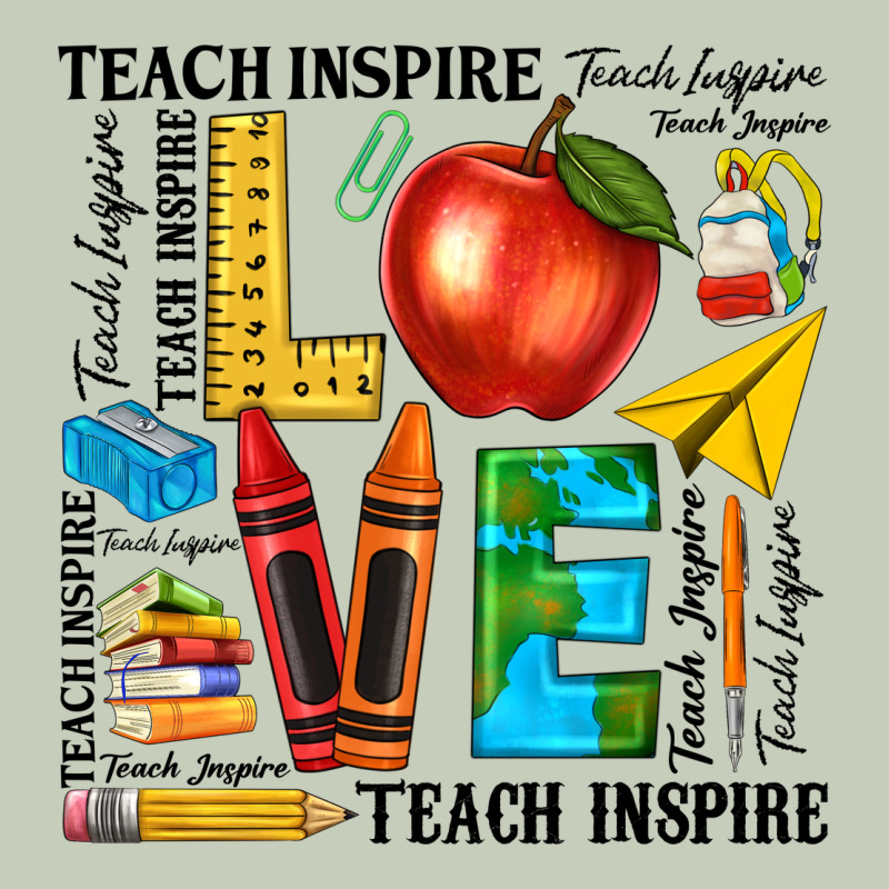 Teach Love Inspire Teacher Ladies Tee by texasbilliewilder | Teevron