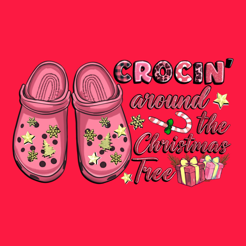 Pink Christmas Crocin' Around The Christmas Tree Zipper Hoodie by NancyCooperArtShop | Teevron