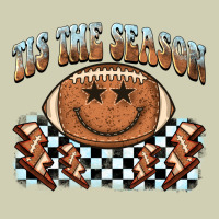 Tis The Season Football Smiley Face Heavy Core Tee | Teevron