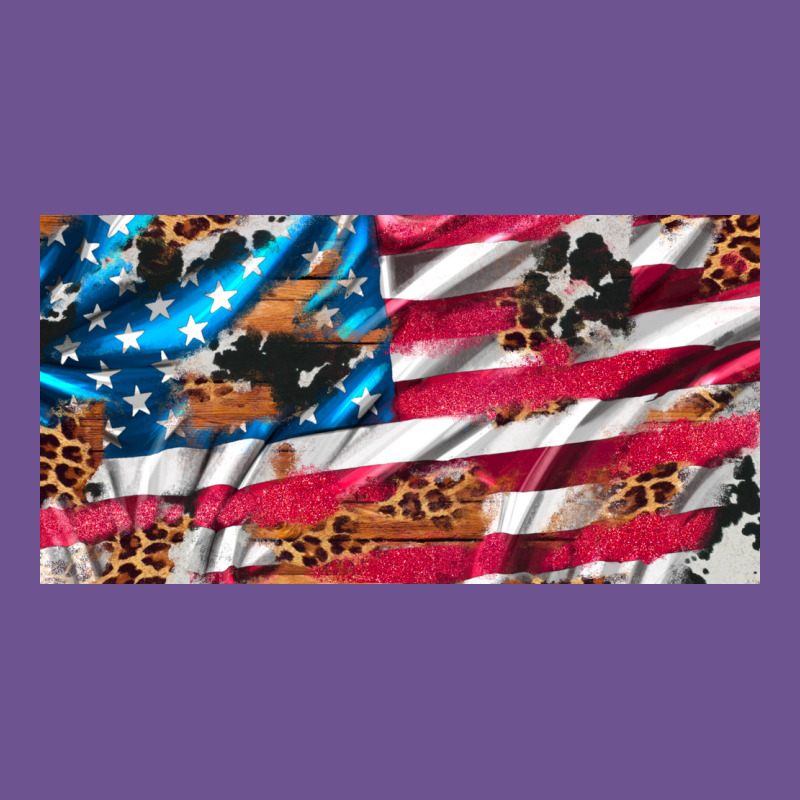 Usa Flag And Leopard With Wood License Plate Vintage Tee by Artiststas | Teevron