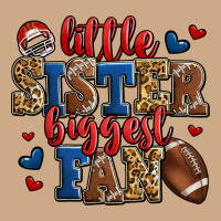 Little Sister Biggest Fan American Football Vintage Hoodie | Teevron