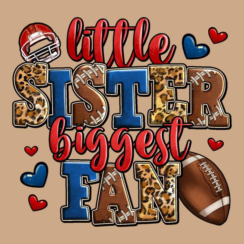 Little Sister Biggest Fan American Football Vintage Hoodie by Jasminsmagicworld | Teevron