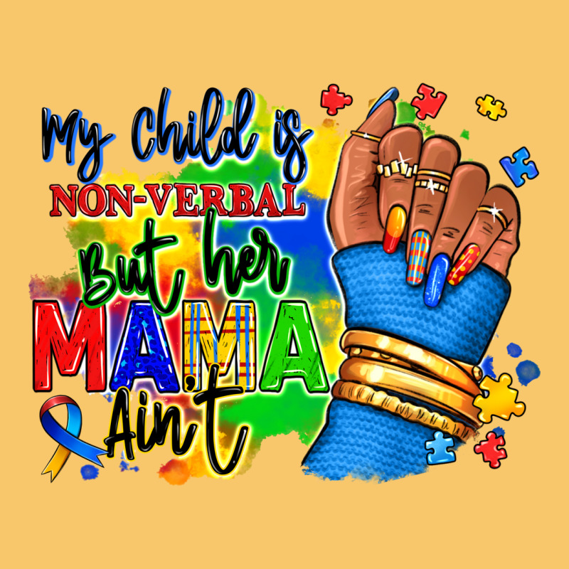 My Child Is Non Verbal But Her Mama Aint Afro Hand Rana Vintage Hoodie by RanaPortraitStore | Teevron