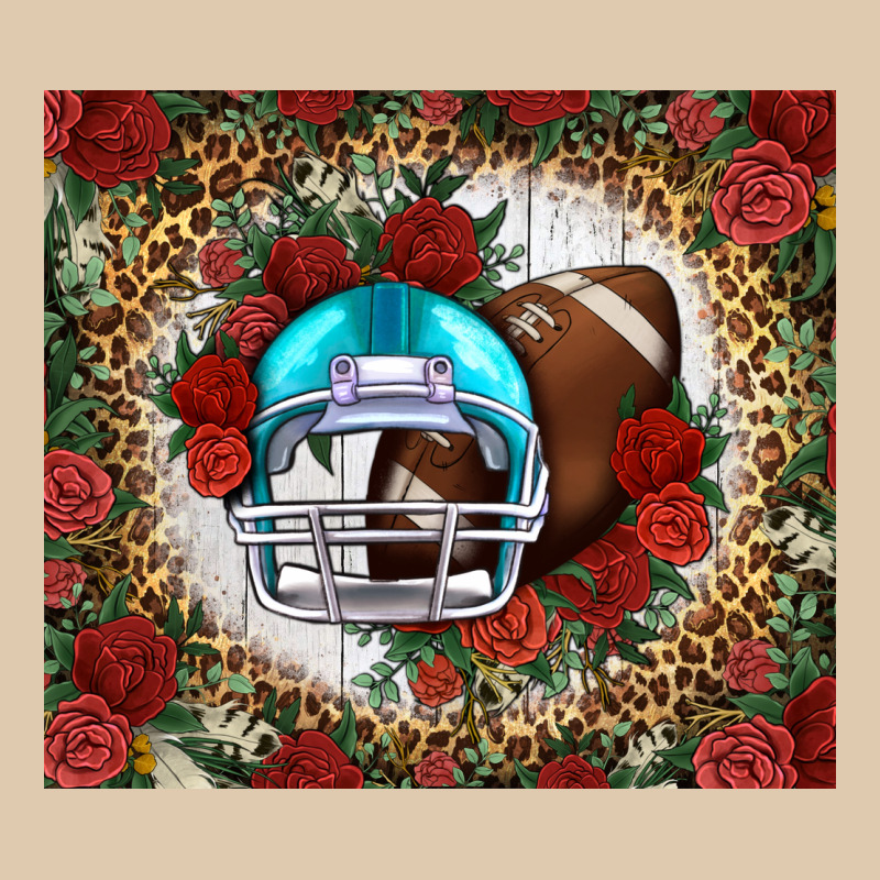 American Football Helmet And Leopard Heavyweight Sweatshirt by NancyCooperArtShop | Teevron