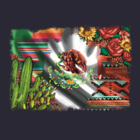 Mexico Flag Sunflowers Roses And Cactus With Serape Aztec And Leopard Vintage Tee | Teevron