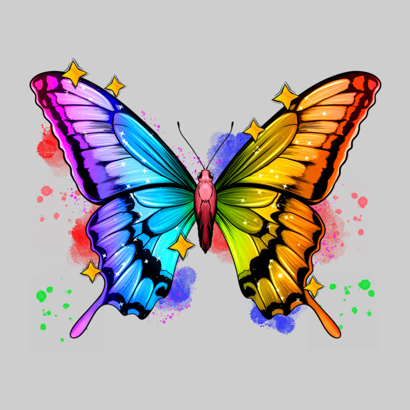 Rainbow Butterfly Premium Tee by Zillion Design Studio | Teevron
