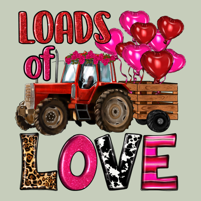 Valentine's Day Loads Of Love Tractor With Pin Heart Balloons Ladies Tee by RanaPortraitStore | Teevron