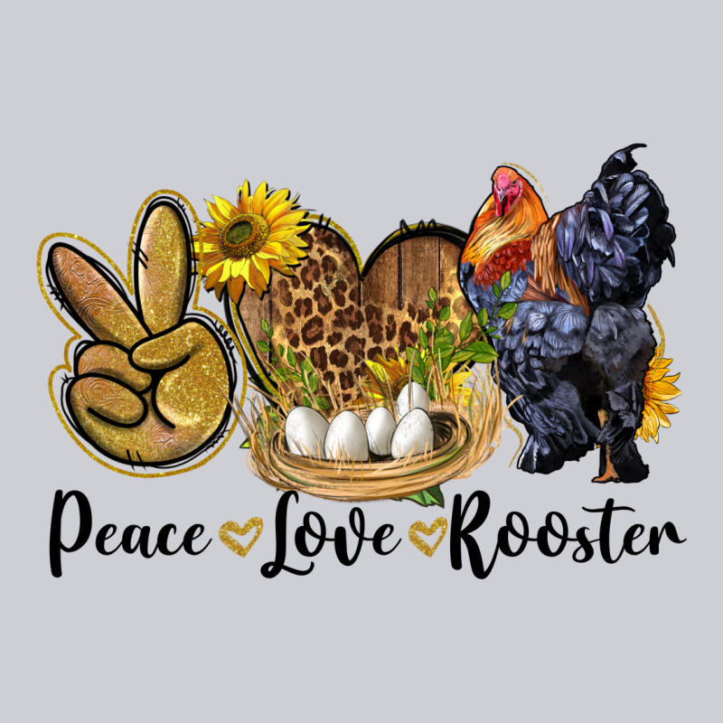 Peace Love Rooster Heavyweight Sweatshirt by LillyAllenDesigns | Teevron