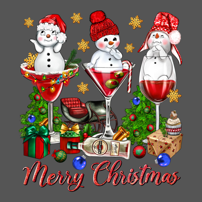 Merry Christmas Wine And Cocktails Zipper Hoodie by NancyCooperArtShop | Teevron