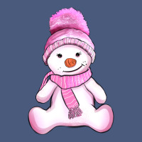 Winter Pink Snowman And Hat Vintage Hoodie | Teevron
