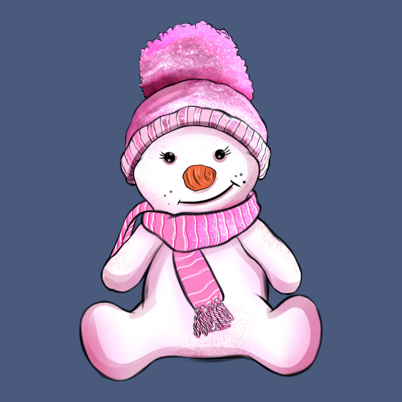 Winter Pink Snowman And Hat Vintage Hoodie by AdoDesignShop | Teevron