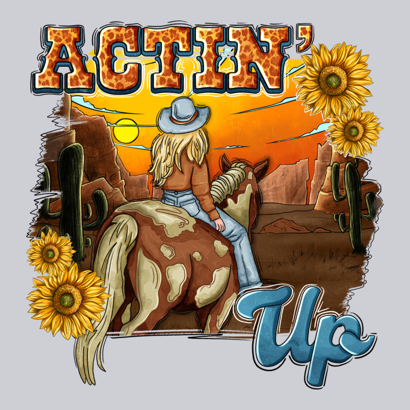 Actinup With Cowgirl Heavyweight Sweatshirt by NancyCooperArtShop | Teevron