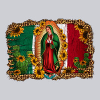 Our Lady Of Guadalupe Mexican Flag Background Heavyweight Sweatshirt | Teevron