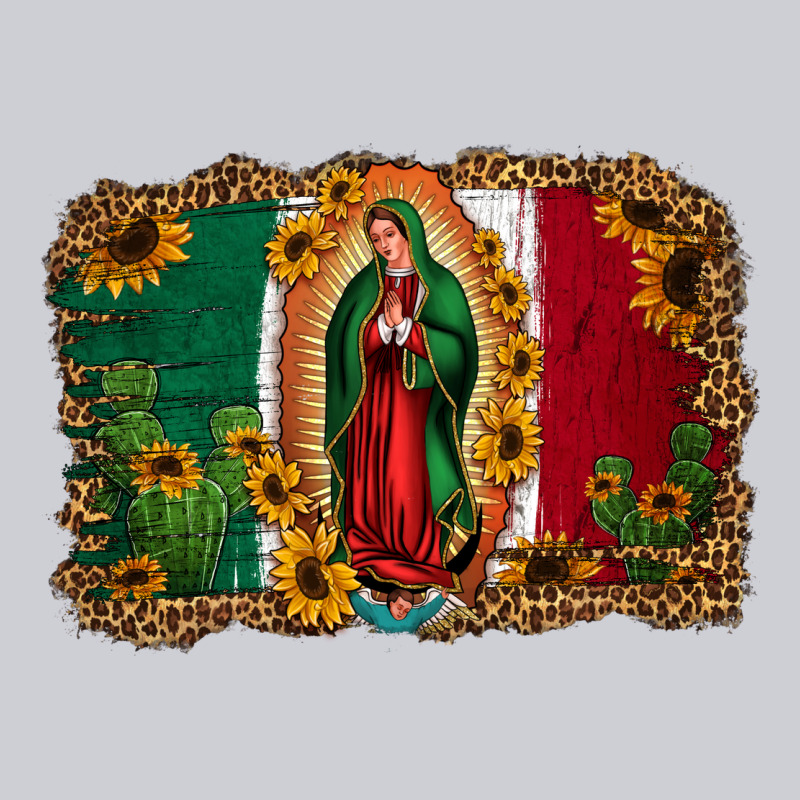Our Lady Of Guadalupe Mexican Flag Background Heavyweight Sweatshirt by Jasminsmagicworld | Teevron