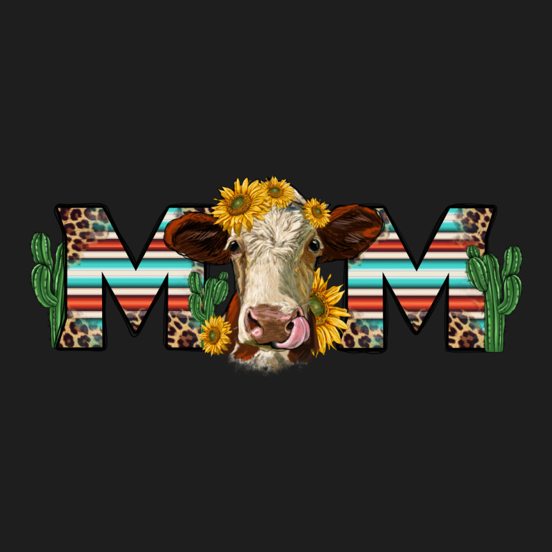 Sunflower Hereford Cattle And Cactus  Mom Classic Tee by Jasminsmagicworld | Teevron