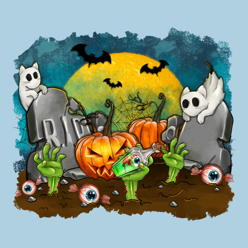 Cemetery With Ghost Cats Premium Hoodie by texasbilliewilder | Teevron