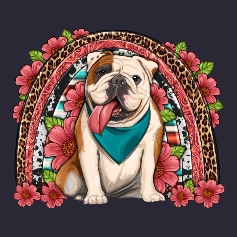 English Bulldog Floral Rainbow Vintage Tee by Artiststas | Teevron