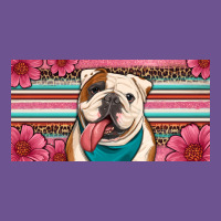 English Bulldog Floral License Plate Vintage Tee | Teevron