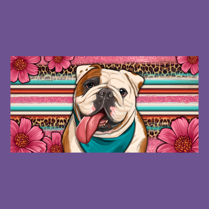 English Bulldog Floral License Plate Vintage Tee by Artiststas | Teevron