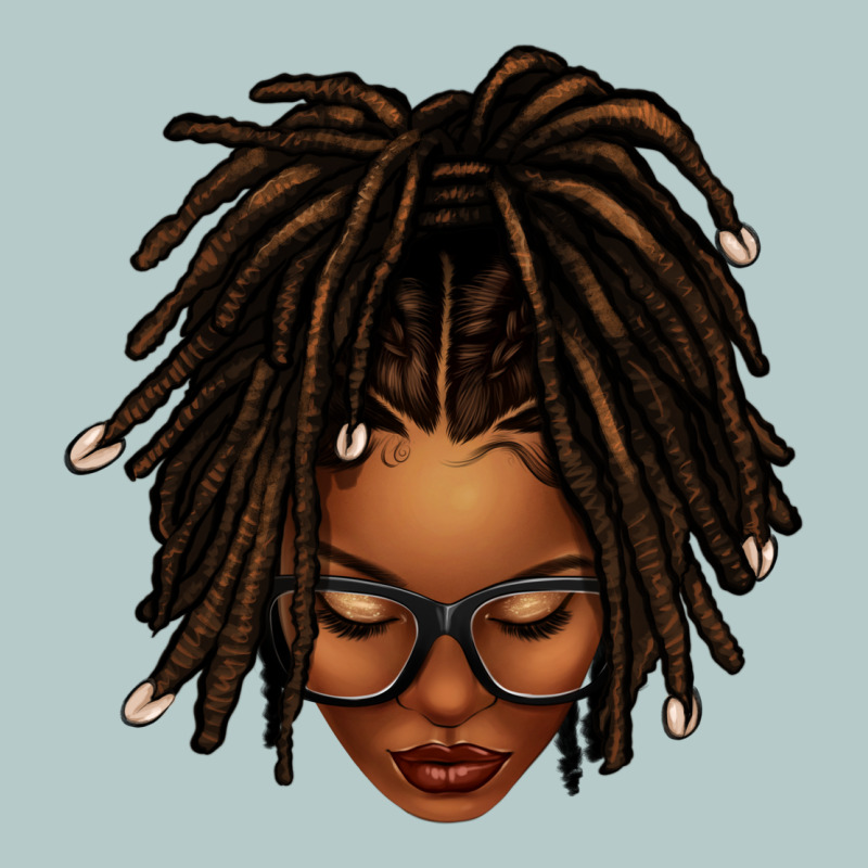 Afro Locs Messy Bun Heavy Core Tee by texasbilliewilder | Teevron