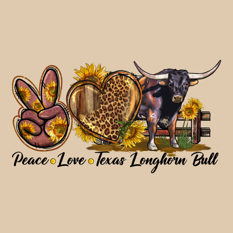 Peace Love Texas Longhorn Bull Heavyweight Sweatshirt by LillyAllenDesigns | Teevron