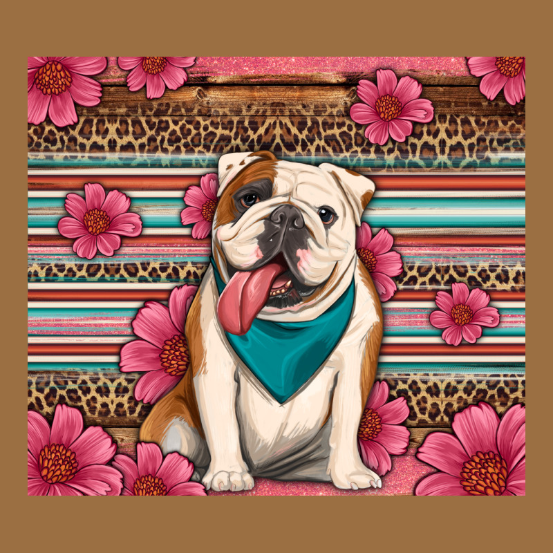 British Bulldog Floral Serape Vintage Tee by Artiststas | Teevron