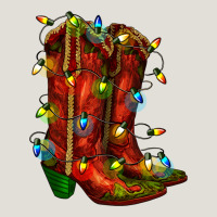 Christmas Western Boots With Lights Heavy Core Tee | Teevron