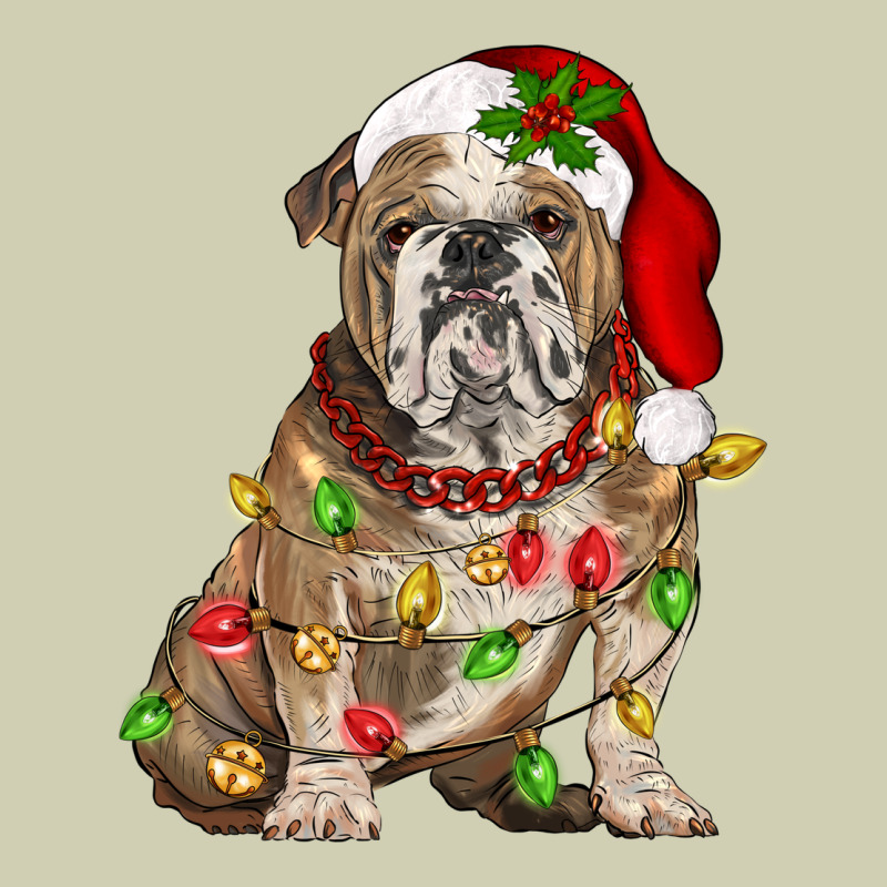 Christmas English Bulldog Heavy Core Tee by BarkalooDesign | Teevron