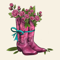 Valentines Day Western Boots And Roses Vintage Tee | Teevron