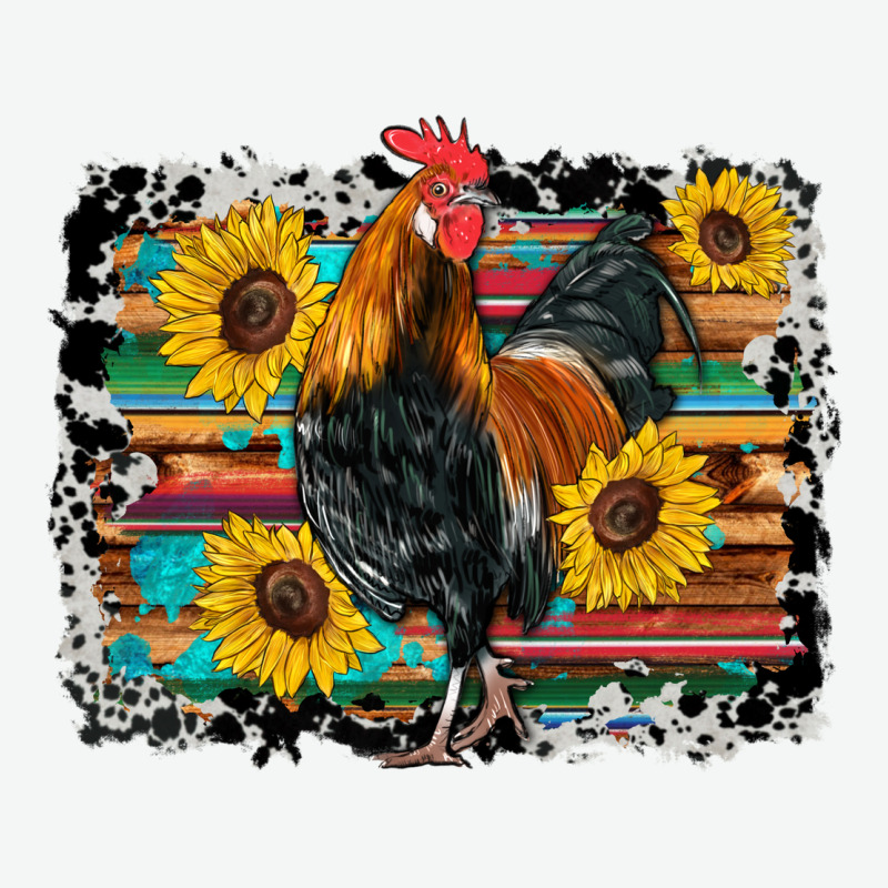 Western Rooster Coop Animals Sunflowers Cowhide Serape Wooden Urban Heavy Tee by Artiststas | Teevron