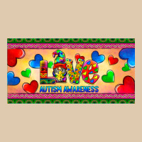 Love Autism Awareness License Plate Template Heavyweight Sweatshirt | Teevron