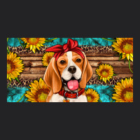 Beagle With Sunflowers License Plate Vintage Tee | Teevron