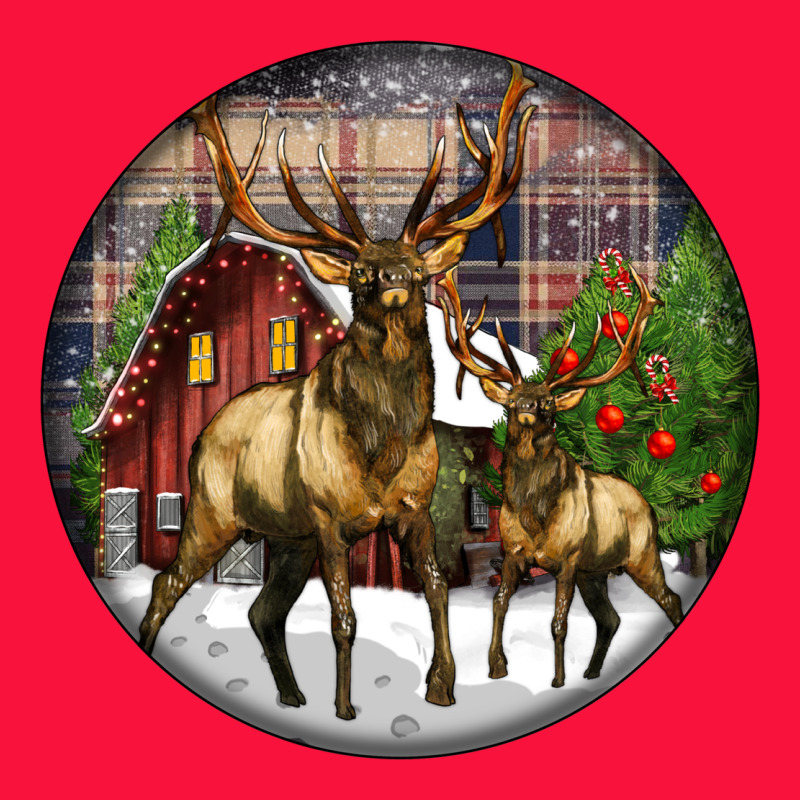 Elk Buck Deer Christmas Classic Tee by LillyAllenDesigns | Teevron