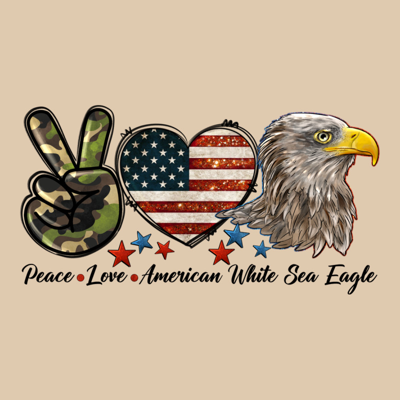 Peace Love American White Sea Eagle Heavyweight Sweatshirt by LillyAllenDesigns | Teevron