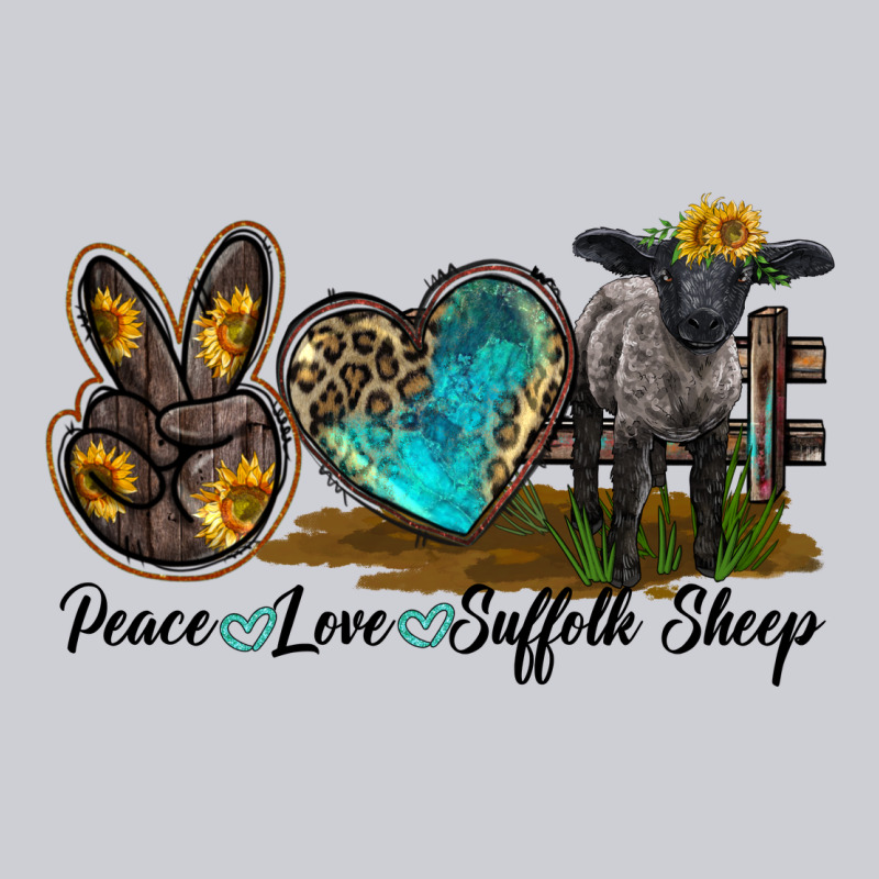 Peace Love Suffolk Sheep Heavyweight Sweatshirt by LillyAllenDesigns | Teevron