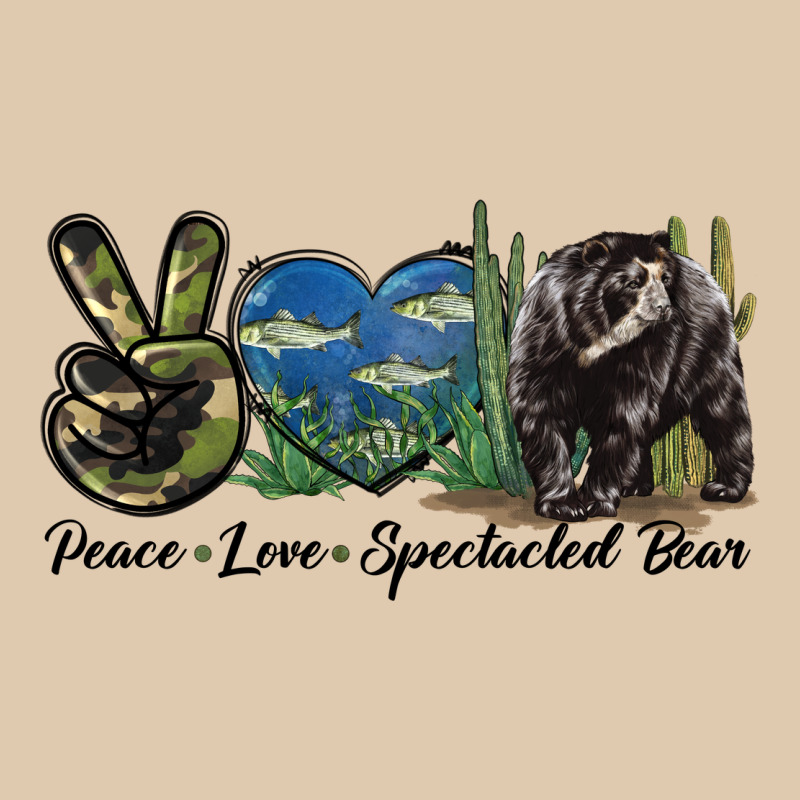 Peace Love Spectacled Bear Heavyweight Sweatshirt by LillyAllenDesigns | Teevron
