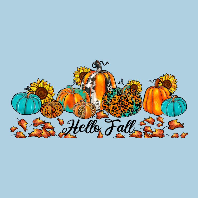 Hello Fall Pumpkin Sunflower Premium Hoodie by JahusDesignShop | Teevron