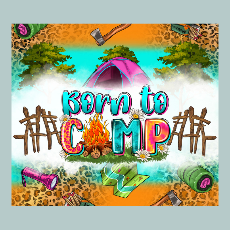 Born To Camp Heavy Core Tee by Zillion Design Studio | Teevron