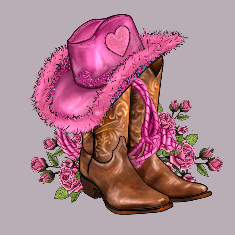 Valentines Day Boots Cowgirl Hat And Roses Vintage Tee by AdoDesignShop | Teevron