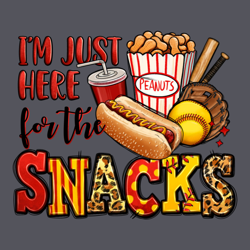 I'm Just Here For The Snacks Softball Vintage Hoodie by Jasminsmagicworld | Teevron