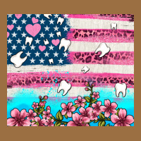 American Flag And Teeth With Flowers Vintage Tee | Teevron