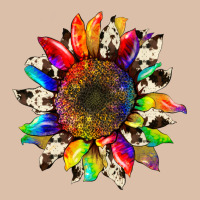 Tie Dye Sunflower With Cowhide Urban Heavy Tee | Teevron