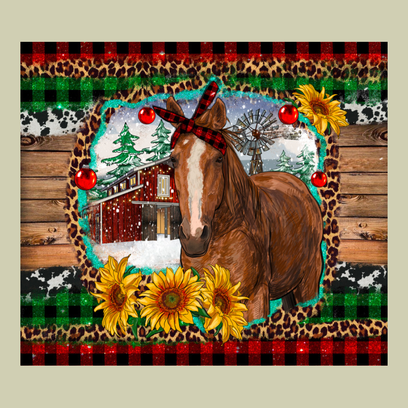 Christmas Farm And Horse Heavy Core Tee by RanaPortraitStore | Teevron