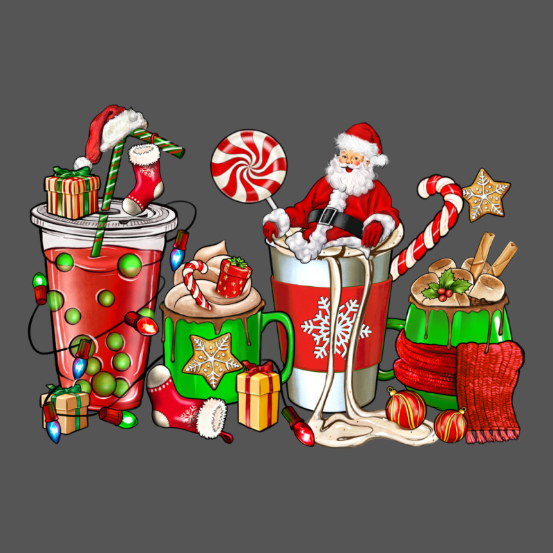 Santa Coffee Cups Zipper Hoodie by NancyCooperArtShop | Teevron