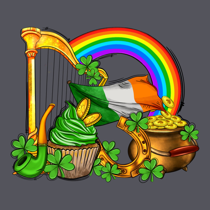 St Patricks Day  Rainbow Shamrocks Vintage Hoodie by AdoDesignShop | Teevron