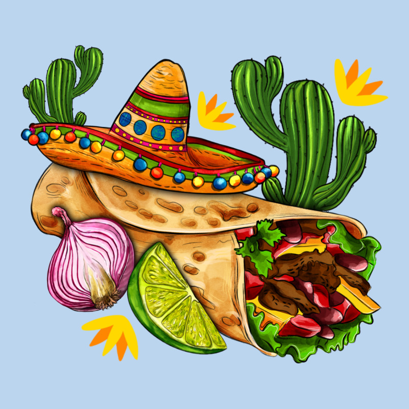 Burrito  With Sombrero And Union With Cactus Classic Tee by AdoDesignShop | Teevron