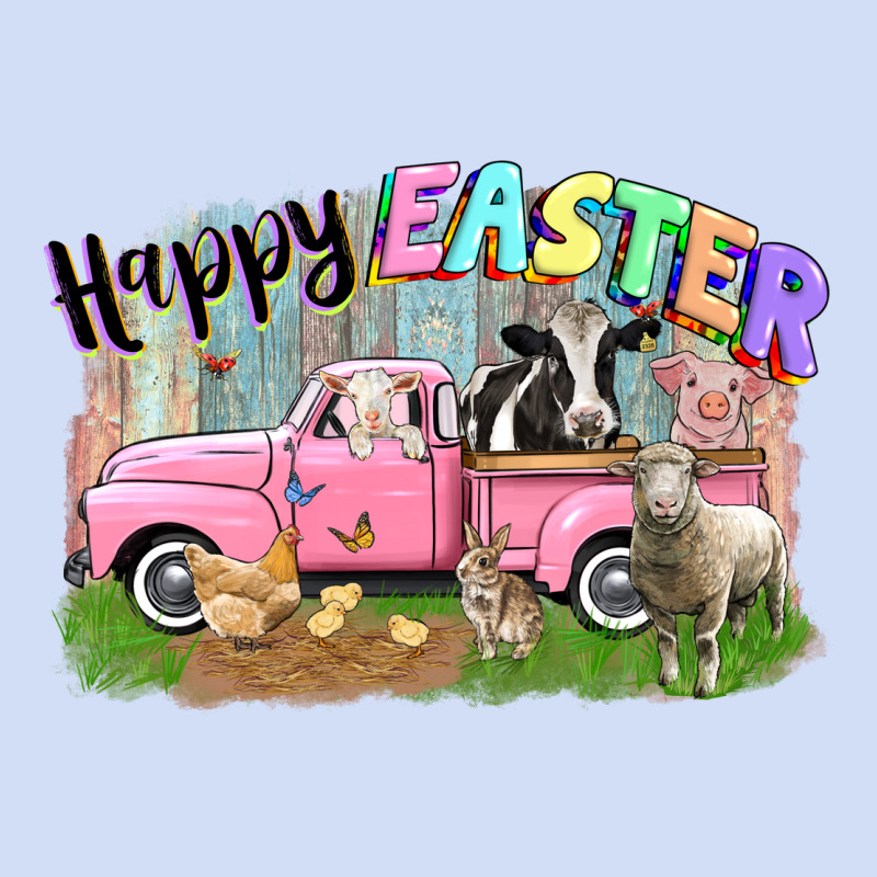 Happy Easter Truck With Farm Animals Easter Day Urban Hoodie by CowGirlArtShop | Teevron