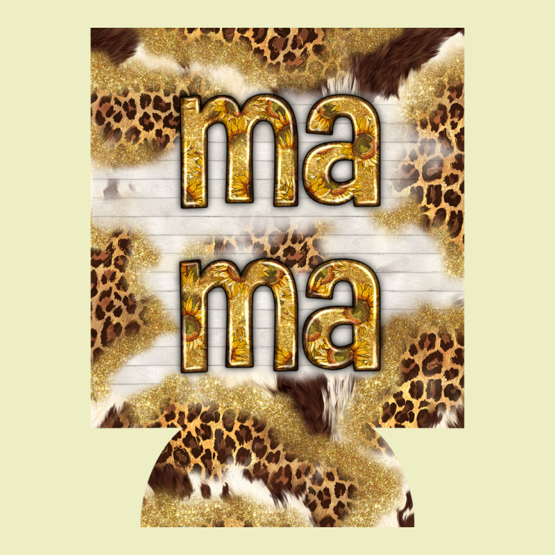 Mama With Leopard And Cowhide Regular Can Cooler Urban Hoodie by HowdyJamesFarm | Teevron