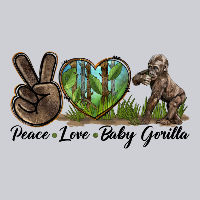 Peace Love Baby Gorilla Heavyweight Sweatshirt by LillyAllenDesigns | Teevron