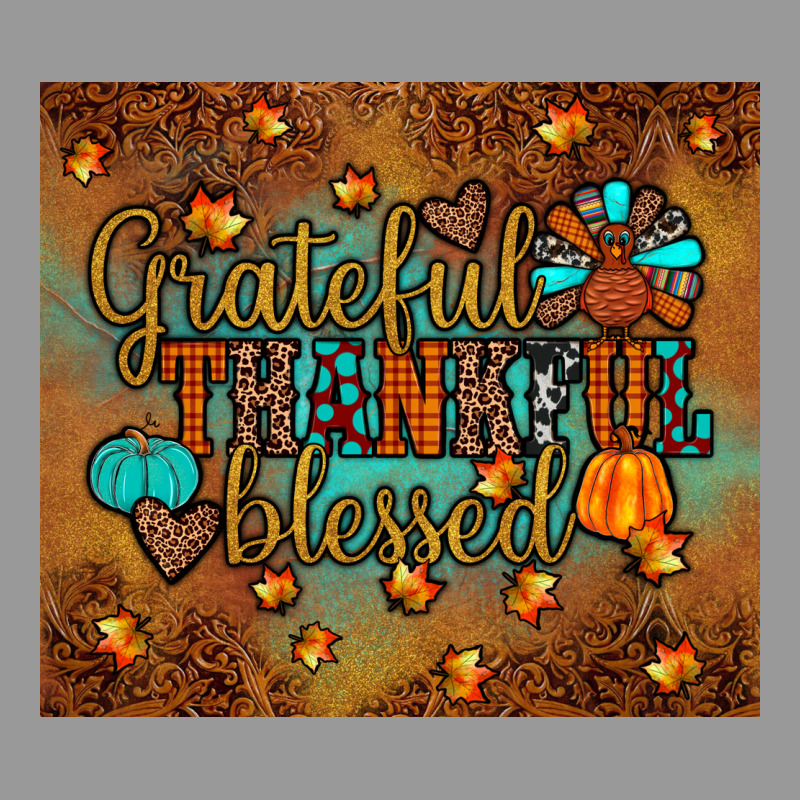 Grateful Thankful Blessed Turkey Vintage Hoodie by JahusDesignShop | Teevron
